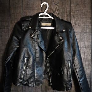 Shein Faux Leather Jacket, vegan leather